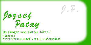 jozsef patay business card